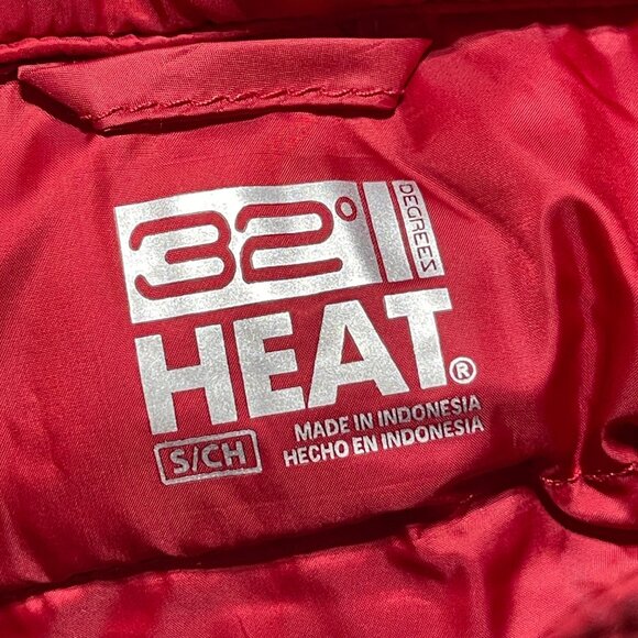 New 32 Degrees Packable Puffer Vest Red Size S Small Lightweight - Picture 5 of 7